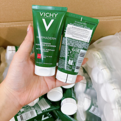 [Mẫu Mới] Sữa Rửa Mặt Vichy Normaderm Phytosolution Dạng Gel Làm Sạch Sâu Da Dầu Mụn 50ml