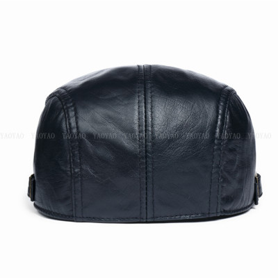 Mũ/ Nón beret nam da cừu cao cấp BHY1903 Điều chỉnh được, Mỏng mềm, thoáng khí, không bong tróc