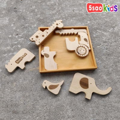 Bộ xếp hình con vật thông minh - Xuất xứ:Việt Nam