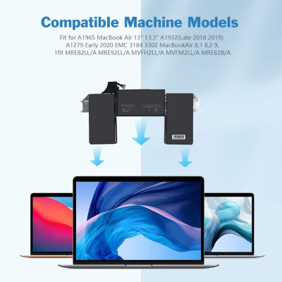 Pin Dành Tương Thích Cho Macbook Air A1932 A1965 2018 2019 Made In 2020 13 Inch TEEEMO PC Hàng Nhập Khẩu New Seal