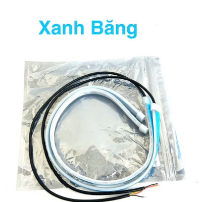 Đèn Mí Audi Cho Xe Máy & Ô Tô - Combo 2 Dây Led DC 12V Dài 60cm, Hiệu Ứng Demi Gạch & Xi Nhan Chạy Đuổi