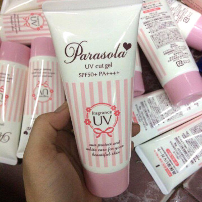 Kem chống nắng Parasola UV cut gel SPF50+ Nhật Bản 90ml + Móc khóa