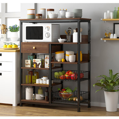 Kệ tủ để lò vi sóng 195 loại mặt gỗ lõi xanh phủ melamine chống nước, khung thép sơn tĩnh điện chống gỉ và bong tróc, loại tốt chịu lực cao