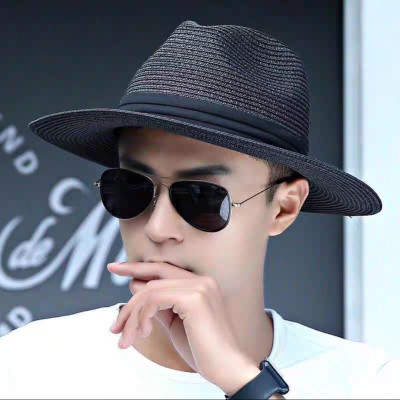 Nón cao bồi phớt mũ cao bồi nam nữ Fedora comboy chất liệu cói Hàng nhập dona24072901