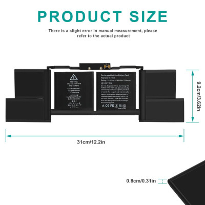 Pin Tương Thích Cho Macbook Pro Retina 15 Inch A1990 2018 – 2019 TEEEMO PC Hàng Nhập Khẩu New Seal