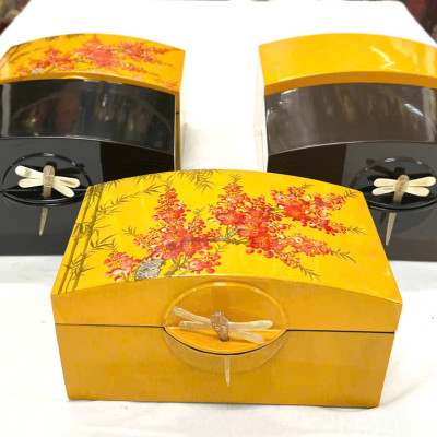 Hộp trang sức sơn mài độc đáo có kèm khóa chuồn chuồn