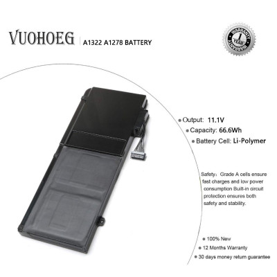 Pin Tương Thích Cho Macbook Pro 13 Inch A1278 A1322 Mid 2009 2010 Early 2011 2012 TEEEMO PC Hàng Nhập Khẩu New Seal