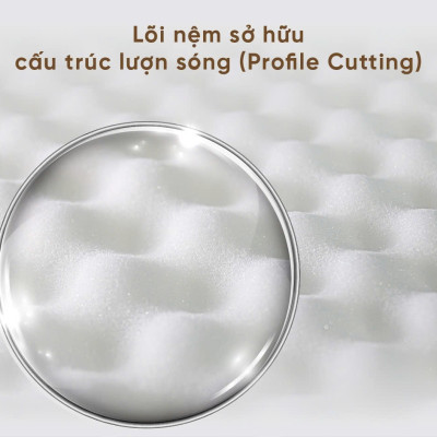 Nệm Foam Tatana Massage Relax, Cấu Trúc Lượn Sóng, Duy Trì Tư Thế Nằm Giảm Áp Lực Cơ Thể