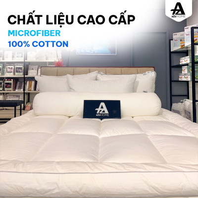 Topper Tấm Làm Mềm Nệm - Lông Ngỗng Nhân Tạo, 100% Cotton Cao Cấp A2Z Home