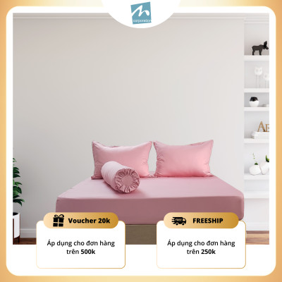 Bộ Ga Trải Giường Cotton 4 Món Chất Liệu 100% Tự Nhiên Thoáng Mát, Mềm Mịn