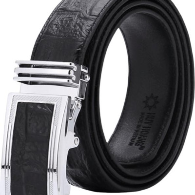 Bộ Ví & Thắt Lưng Nam Vân Cá Sấu Huy Hoàng HT2117-HT4117 (23 x 11,5 cm) - Đen