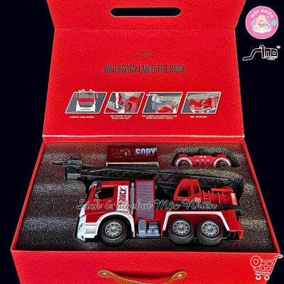 Đồ chơi xe điều khiển từ xa 1:12 - Xe cứu hỏa có đèn, nhạc và phun nước thật - SINO HJ8002-1