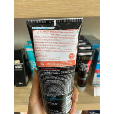 [Mua 1 tặng 1] Gel rửa mặt sạch mụn kiềm dầu Eveline Clean Your Skin 200ml