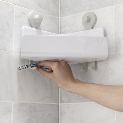 Joseph Joseph - Kệ đựng đồ góc nhà tắm có gương cao cấp EasyStore Corner Shower Shelf with Removable Mirror 988376
