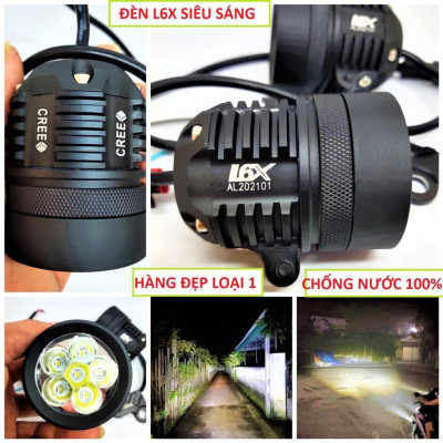 Đèn Trợ Sáng Xe Máy Ô Tô L6X Cao Cấp - Vỏ Hợp Kim Siêu Sáng Chất Lượng Cao Khám Phá Ánh Sáng Hoàn Hảo 
