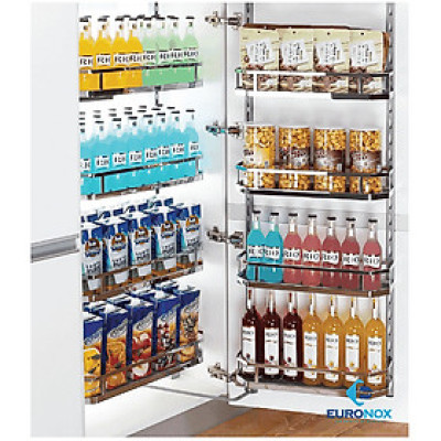 Tủ kho nan dẹt cánh mở - 4 tầng 4-Shelf Push-to-Open Pantry Unit with Flat-bar