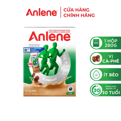 Combo 3 Sữa Bột Anlene vị Cà phê (Hộp giấy 280g)