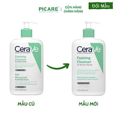 Sữa Rửa Mặt Dịu Nhẹ Cho Da Dầu CeraVe Foaming Cleanser 473ml