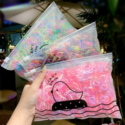 Bịch 1000 Dây Thun Cột Tóc Mini Nhiều Màu Kèm Túi Zip Dễ Thương