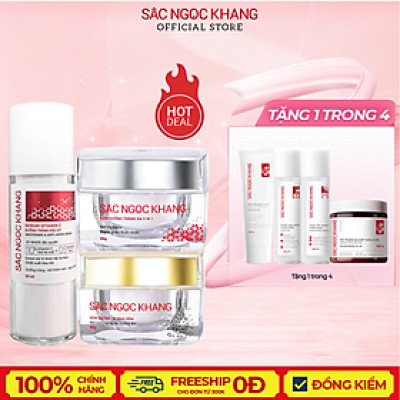 Bộ Combo Dưỡng Da Sắc Ngọc Khang [Serum Dưỡng Trắng Da Vitamin C + Kem Dưỡng Da Ban Ngày/Đêm]