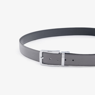 Thắt Lưng Nam Dùng Được Hai Mặt GENCE LG40 Da Bò Cao Cấp Phối Phụ Kiện Bạc