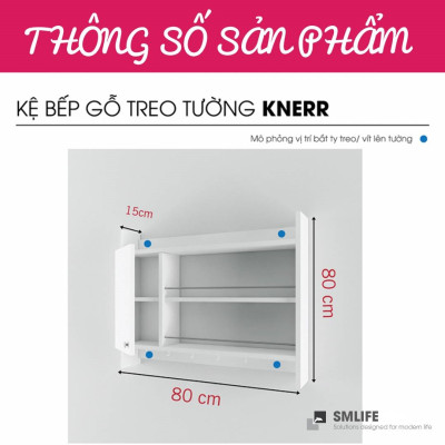 Kệ gỗ đựng gia vị nhà bếp hiện đại SMLIFE Knerr