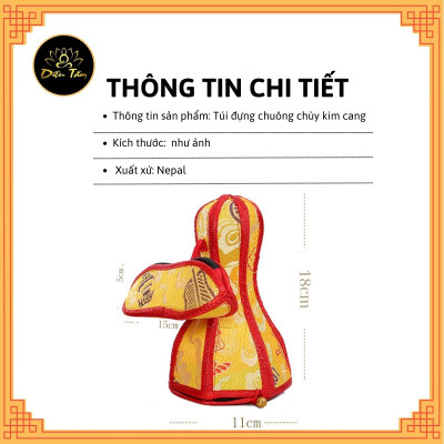 Túi vải gấm hộp đựng chuông chày kim cang Nepal mật tông tây tạng đồ thờ cúng bộ vỏ bao đựng chuông chùy - áo linh chử