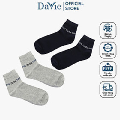 Vớ Trung DS02 Thương Hiệu Davie Chất Liệu 100% Cotton, Co Giãn Và Kháng Khuẩn