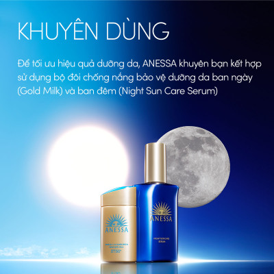 Bộ sữa chống nắng dưỡng da kiềm dầu bảo vệ hoàn hảo SPF50+ PA++++ 60ml và Serum dưỡng da và phục hồi da sau nắng 180ml Anessa