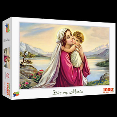 Bộ tranh xếp hình cao cấp 1000 mảnh – Đức Mẹ Maria (50x80cm)