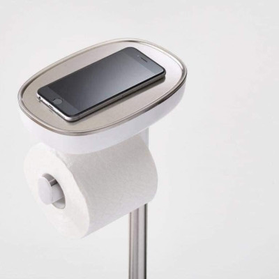Giá đựng giấy vệ sinh và cọ toilet Joseph Joseph 75019 Easytore Plus Stand 4 in 1 Hàng chính hãng