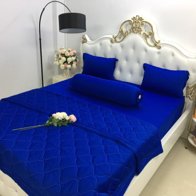 Bộ drap thun Hàn Quốc loại 1 có mền 5 món ( 1 drap + 1 chăn chần bông + 3 áo gối) đủ size