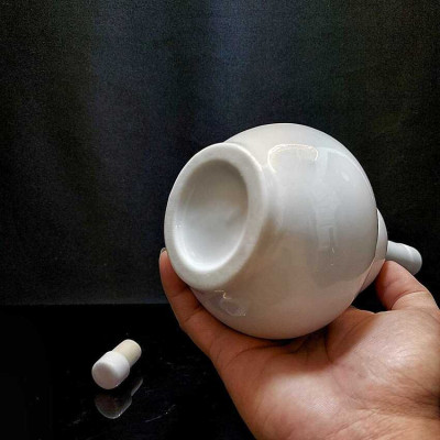 Nậm Rượu Đẹp 500ML gốm sứ cao cấp mẫu Hồ Lô cao màu trắng - Nậm Đựng Rượu Gốm Sứ chất lượng đảm bảo (L1A)