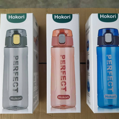 Bình nước thể thao, Bình nước chịu nhiệt 700ml Hokori Perfect thời thượng cao cấp nắp bật chống tràn - Chính Hãng Việt Nhật