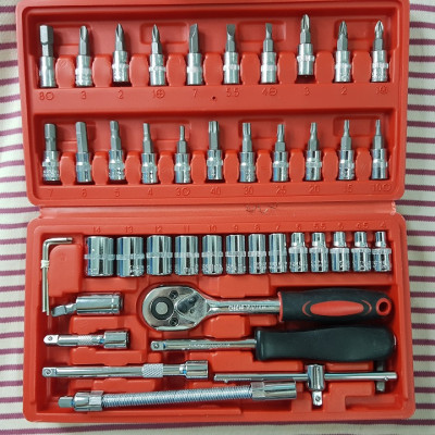 Bộ đồ nghề dụng cụ sửa chữa đa năng 46 món tiện ích, đa năng, dùng để sửa chữa xe cộ, đồ gia dụng trong gia đình - Hàng chính hãng