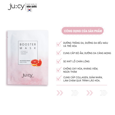 Combo 10 Mặt nạ dưỡng trắng căng bóng da Hàn Quốc Ju:cy Booster Mask 