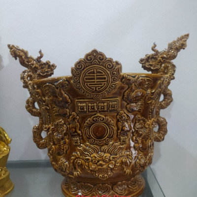 Bát hương giả cổ thời Lê  gốm sứ Bát Tràng