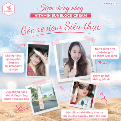 [YSB COSMETICS]  Kem chống nắng VITAMIN SUNBLOCK CREAM SPF50+/PA++++