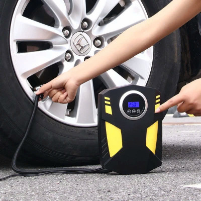 Máy Bơm Lốp 12V Tự Ngắt Lõi Đồng – Mẫu Mới Dành Cho Ô Tô, Xe Máy, Bền Bỉ & Mạnh Mẽ , đèn led