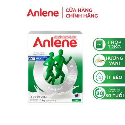 Combo 3 Sữa Bột Anlene Hương Vanilla (Hộp giấy 1200g)