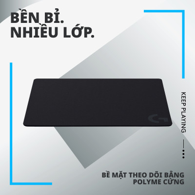 Bàn di chuột game Logitech G440 (Size M) tấm lót chuột chơi game bằng vải, tối ưu cho chơi game, ma sát, chống trượt kích thước 340 x 280 x 5 mm (dài x rộng x dày) - Hàng Chính Hãng