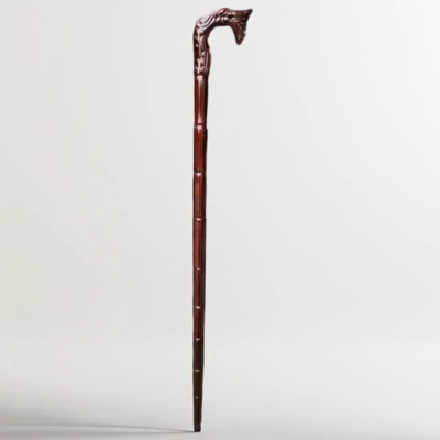 Combo  Batoong chống trượt cho người già -đầu rồng-gỗ xà cừ tự nhiên Cây xỏ giầy gỗ muồng đên 55cm