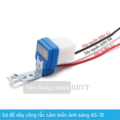 Công Tắc Cảm Biến Ánh Sáng AC220V/10A: Tự Động Bật Đèn Khi Tối, Tắt Khi Sáng