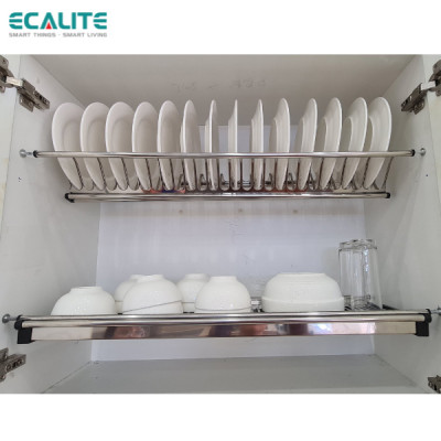 Kệ chén cố định tủ trên Ecalite EL-BV70H - Ngang 70cm - 2 tầng - Hàng chính hãng