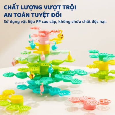 Đồ chơi cân bằng xếp hình khối hoa lá Mideer Educational Balance Blocks- Strack a Tree