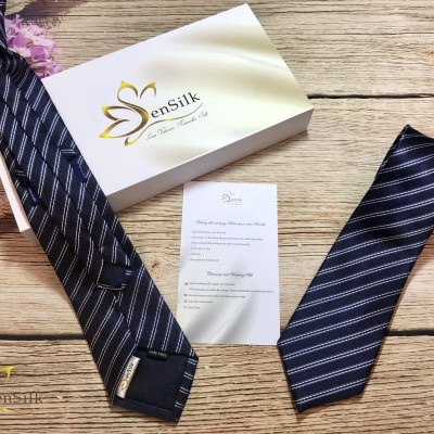 Cà Vạt Lụa Tơ Tằm SenSilk CAVATS02 – Cà Vạt Nam Cao Cấp, Quà Tặng Quý Ông