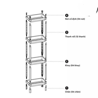 Kệ chữ nhật để đồ đa năng Osaka HOKORI 2 tầng nhựa VIỆT NHẬT cao cấp - Đựng đồ phòng tắm, gia vị, úp chén bát - Hàng chính hãng