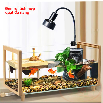 Đèn led rọi KaoKui Aquarium Fan Lamp KK18 wrgb kèm quạt tản nhiệt làm mát bể cá tép thủy sinh