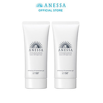 Bộ đôi Kem chống nắng dạng gel dưỡng sáng nâng tông & hiệu chỉnh sắc da (Anessa Brightening Gel 90g x2)