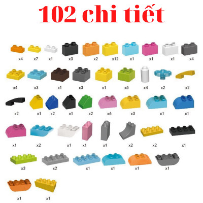 Đồ Chơi Xếp Hình Thế Giới Động Vật 102 Chi Tiết To Đùng Bằng Nhựa ABS An Toàn - Đồ Chơi Trẻ Em HT SYS - Đồ Chơi Lắp Ráp Các Con Vật Dễ Thương Cho Bé Phát Triển Tư Duy Sáng Tạo